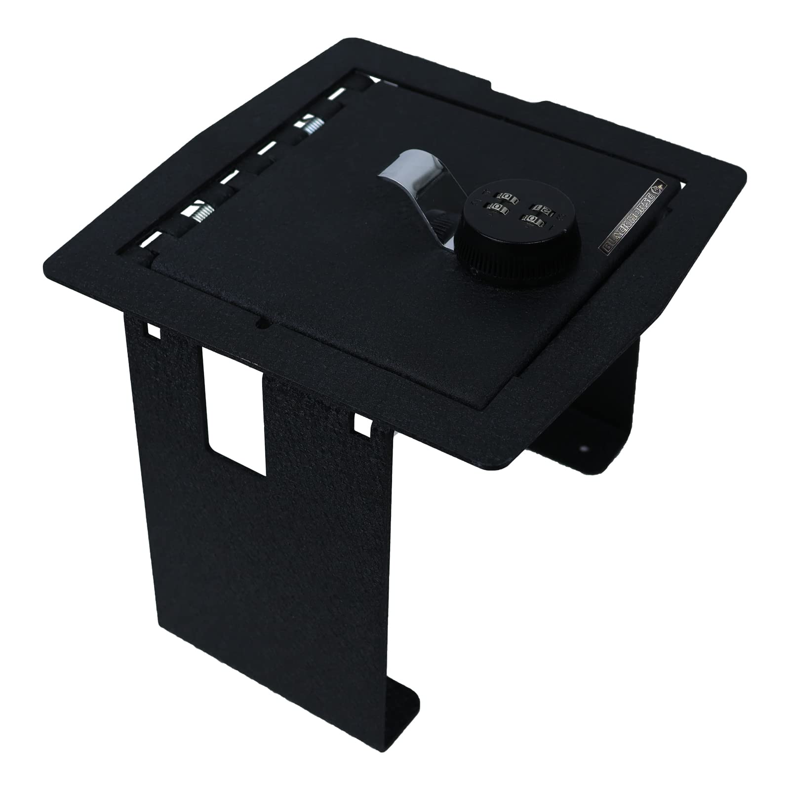 Black Horse Off Road Gun Box Organizer Center Console Safe Black, with 4-Digit Combo Lock Compatible with 2018-2024 Jeep Wrangler|2020-2024 Jeep Gladiator-ASJW01