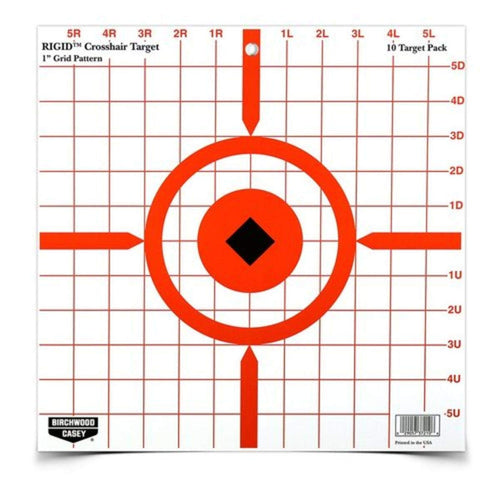 Birchwood Casey 12" Rigid Crosshair Sight-In Target - 10 targets