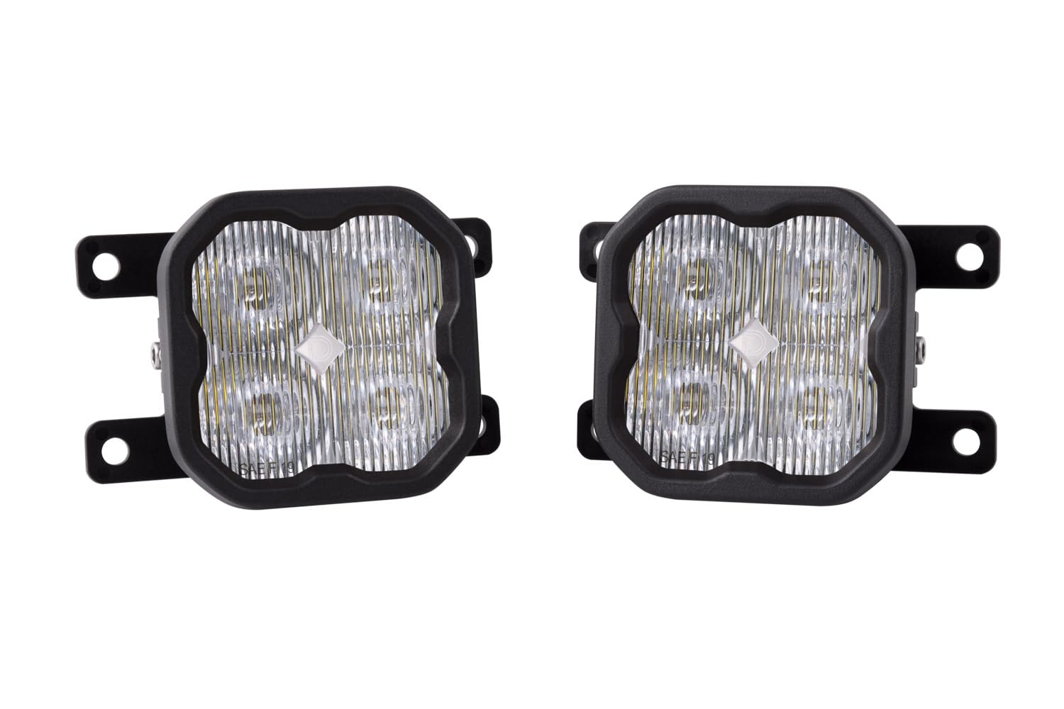 Diode Dynamics Fog Light Kit SS3 LED compatible with Ford Ranger 2019-2023, White SAE Fog Max with Backlight