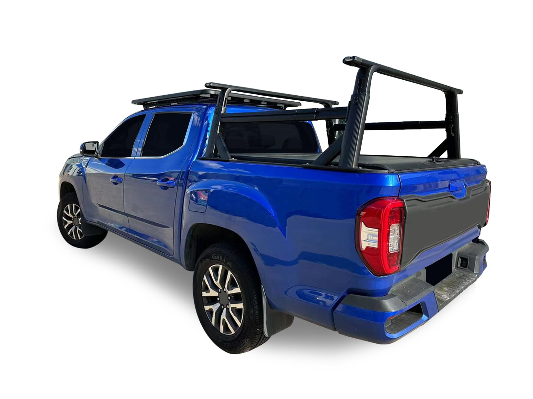 Adjustable Black Horse Spike Bed Rack & Cargo Platform Compatible with 2005-2024 GMC Sierra 1500/2500 HD/3500 HD, Chevy Silverado 1500/2500 HD/3500 HD, Ford F-150/F-550, Ram 1500/3500,Tundra,Titan.