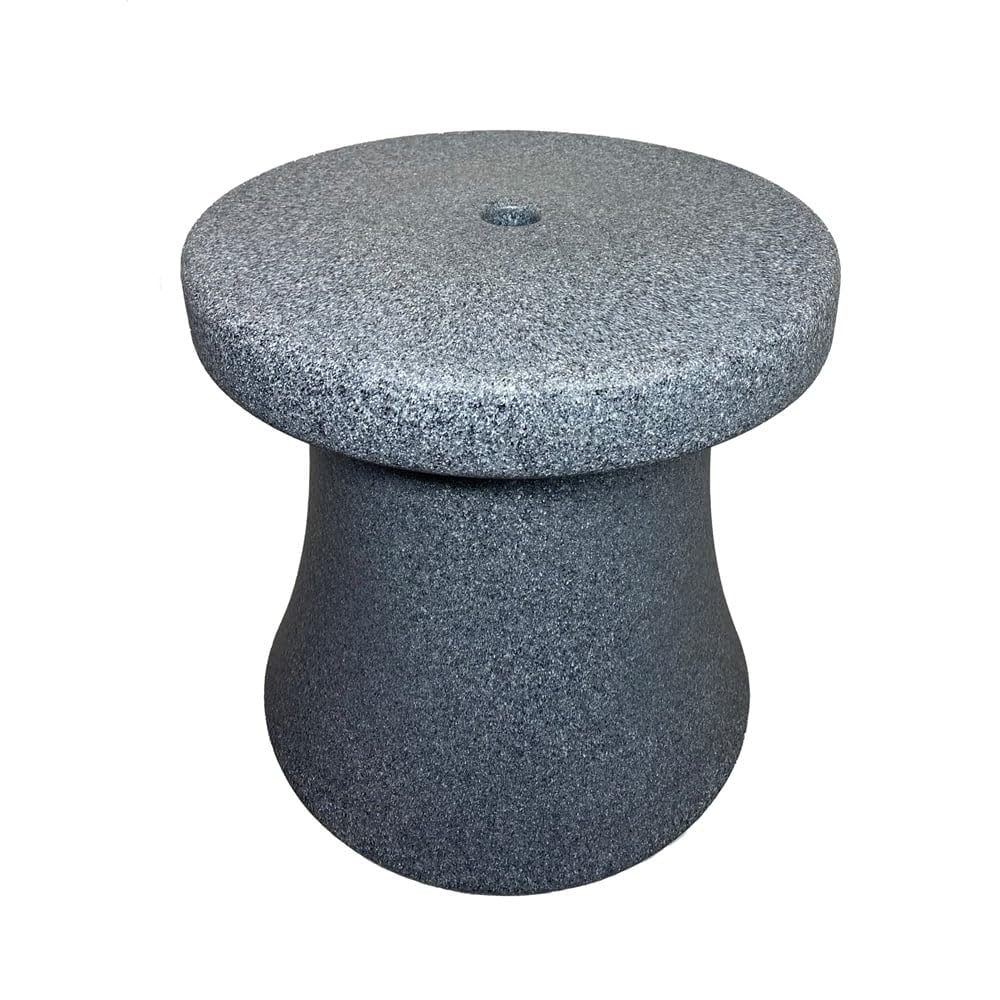 Pool Side Table Global Pool Products - Indoor and Outdoor Round Table for Pool - Patio Table - in Pool Side Table for All Pool Types - Grey GPP-LF-TTS-G