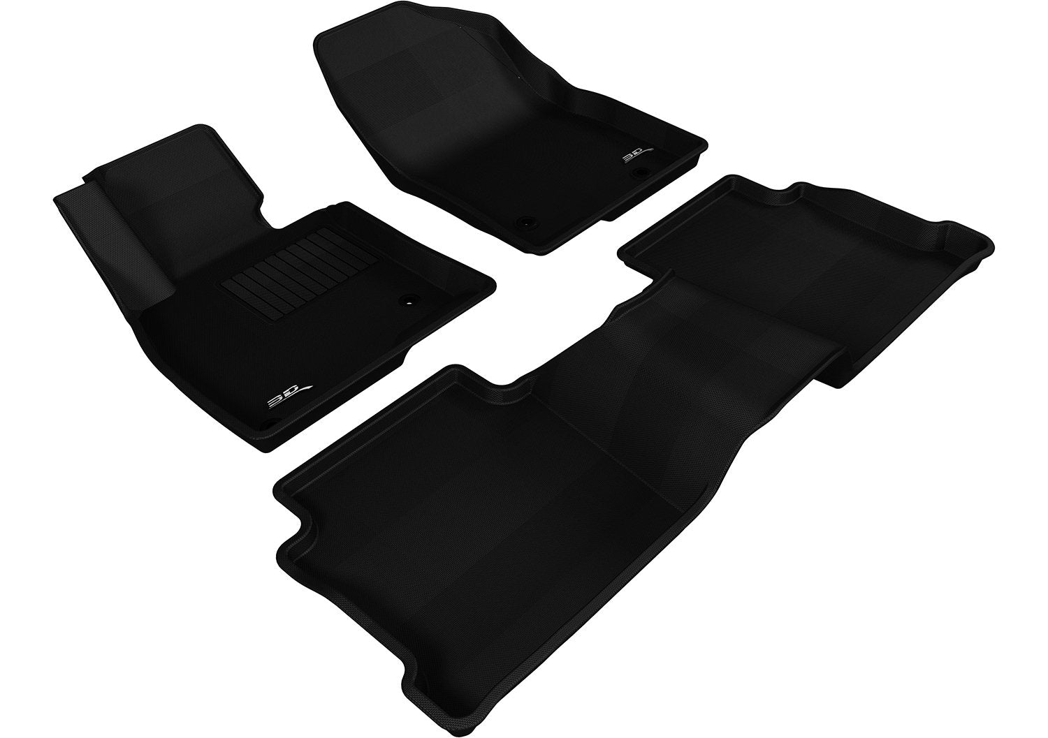 3D MAXpider Kagu Custom Fit Floor Mat (Black) Compatible with Mazda Mazda6 2014-2021 - Full Set