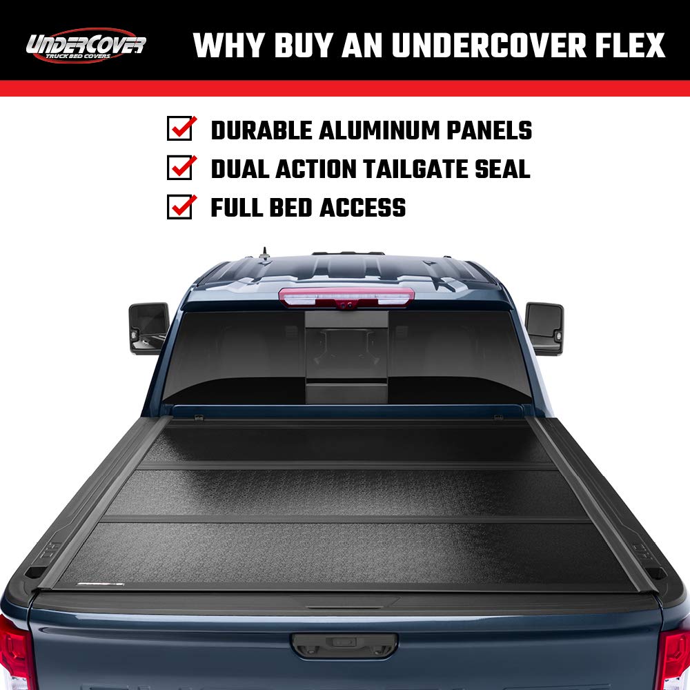 UnderCover Flex Hard Folding Truck Bed Tonneau Cover | FX21004 | Fits 2004 - 2014 Ford F-150 6' 7" Bed (78.8")