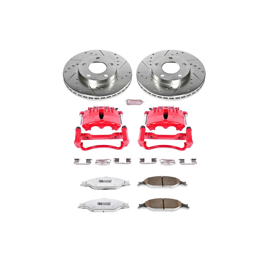 Power Stop KC1301-26 Z26 Street Warrior Front Brake Kit For Ford Mustang 1999-2002 [Model Specific]