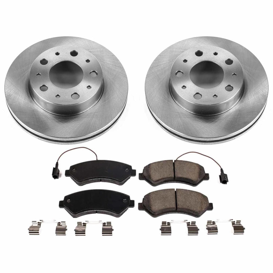 Power Stop Autospecialty KOE7303 Front Replacement Brake Kit-OE Brake Rotors & Ceramic Brake Pads For Ram ProMaster 1500, Ram ProMaster 2500, Ram ProMaster 3500 [Model Specific]