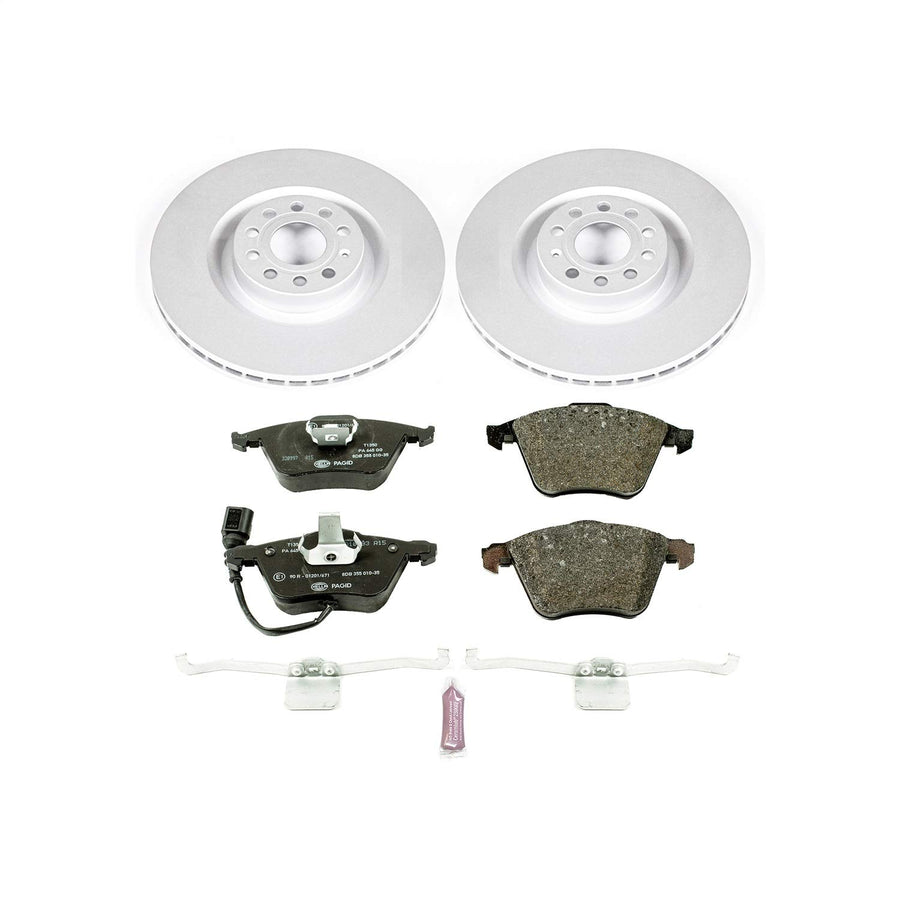 Power Stop ESK5425 Euro-Stop Front Brake Kit For Volkswagen CC 2009-2012, Volkswagen Golf R 2012-2013, Volkswagen Passat 2006-2009, Volkswagen R32 2008 [Model Specific]