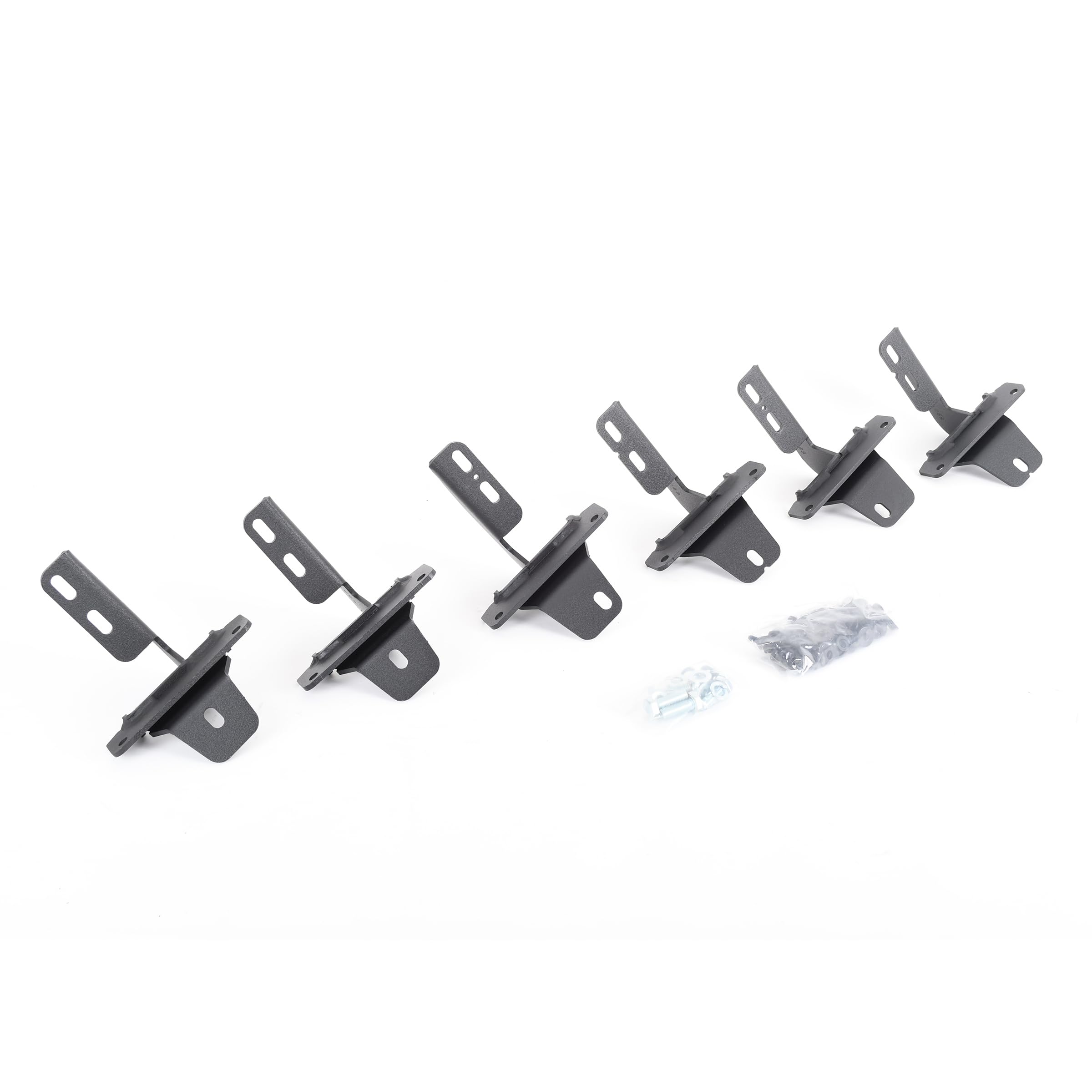 RB10 / RB20 Brackets Go Rhino | Mild Steel, Textured Black | 6941295 | Fits 2021-2024 Ford Bronco 2-Door or 4-Door (Excludes Bronco Sport)