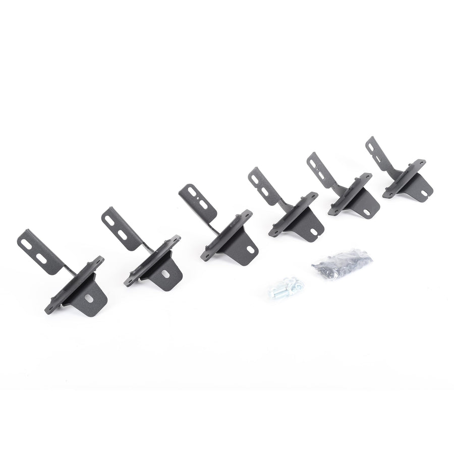 RB10 / RB20 Brackets Go Rhino | Mild Steel, Textured Black | 6941295 | Fits 2021-2024 Ford Bronco 2-Door or 4-Door (Excludes Bronco Sport)