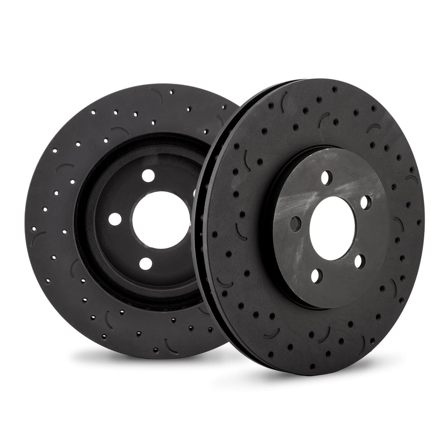 Hawk Performance Talon Rotors Cross-Drilled and Slotted HTC4025