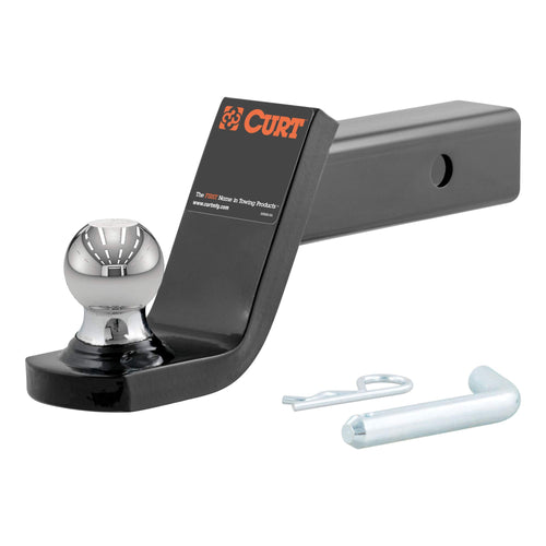 CURT Fusion Trailer Hitch Mount with 1-7/8-Inch Ball & Pin, 2-Inch Receiver Fits, 5,000 lbs, 4-Inch Drop