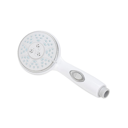 Camco Shower Head RV - Features Convenient On/Off Switch & 5 Different Spray Patterns - Designed to Conserve Potable Water - Simple to Clean w/Rubber Spray Tips - White (43711)