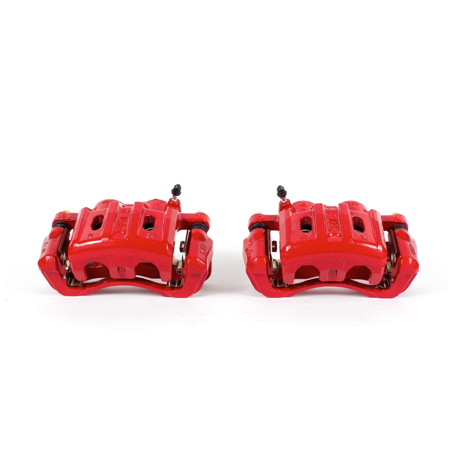 Power Stop S4670 Front Pair of High-Temp Red Powder Coated Calipers For Eagle Talon 1995-1998, Mitsubishi Eclipse 1995-1999 [Model Specific]