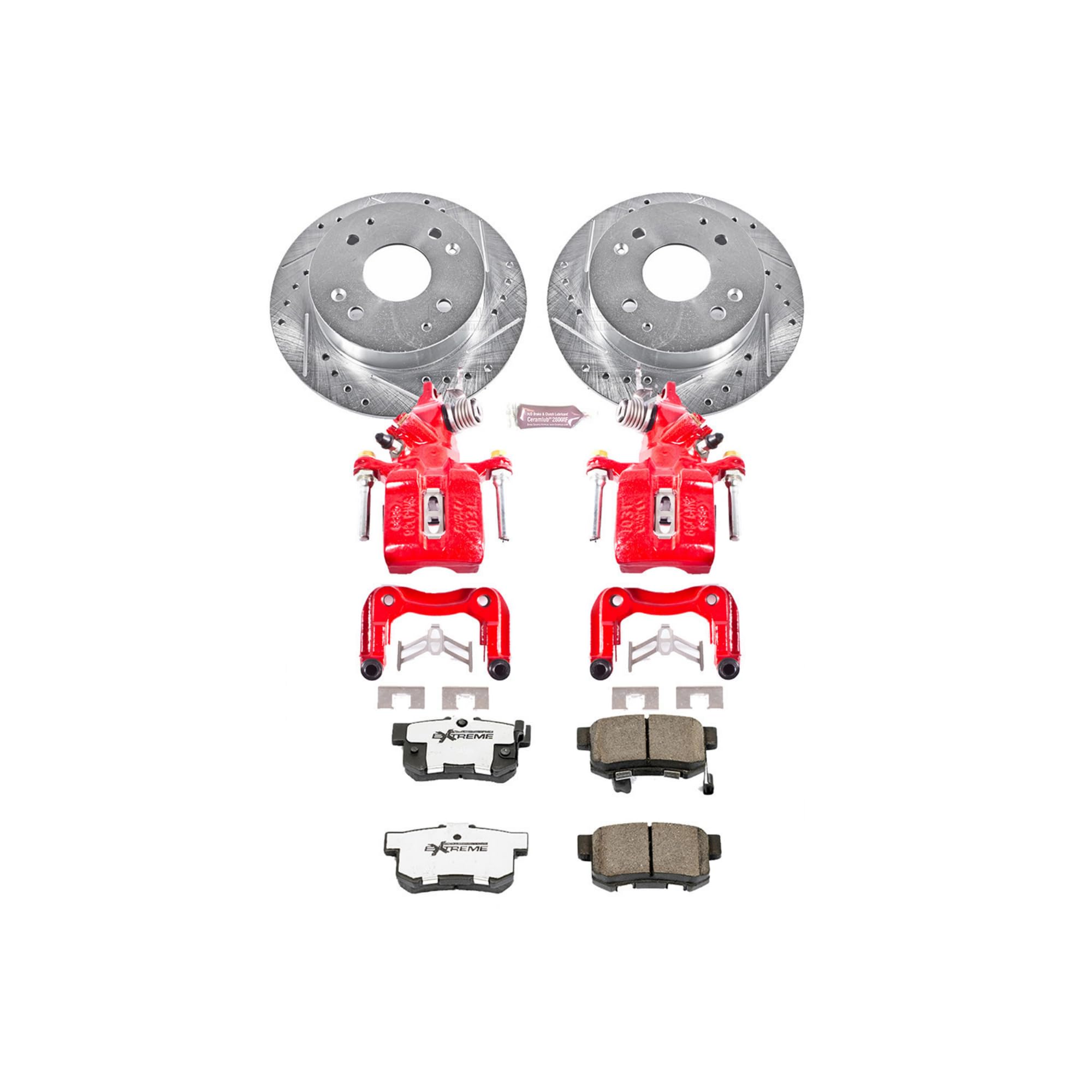 Power Stop Rear KC1244-26 Z26 Street Warrior Brake Kit For Honda Accord 1998-2002 [Model Specific]