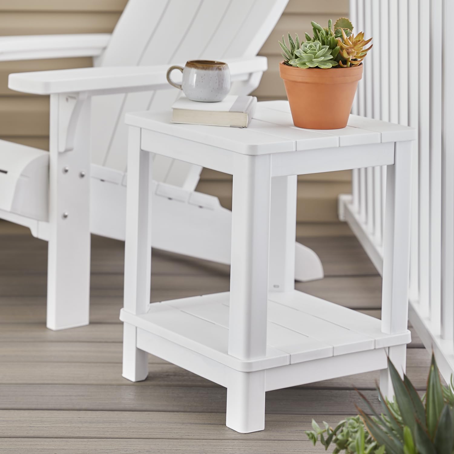 Keter Adirondack Deluxe Side Table - White