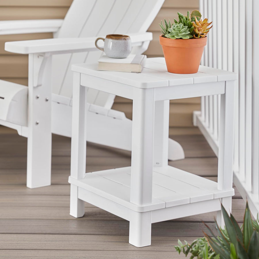 Keter Adirondack Deluxe Side Table - White