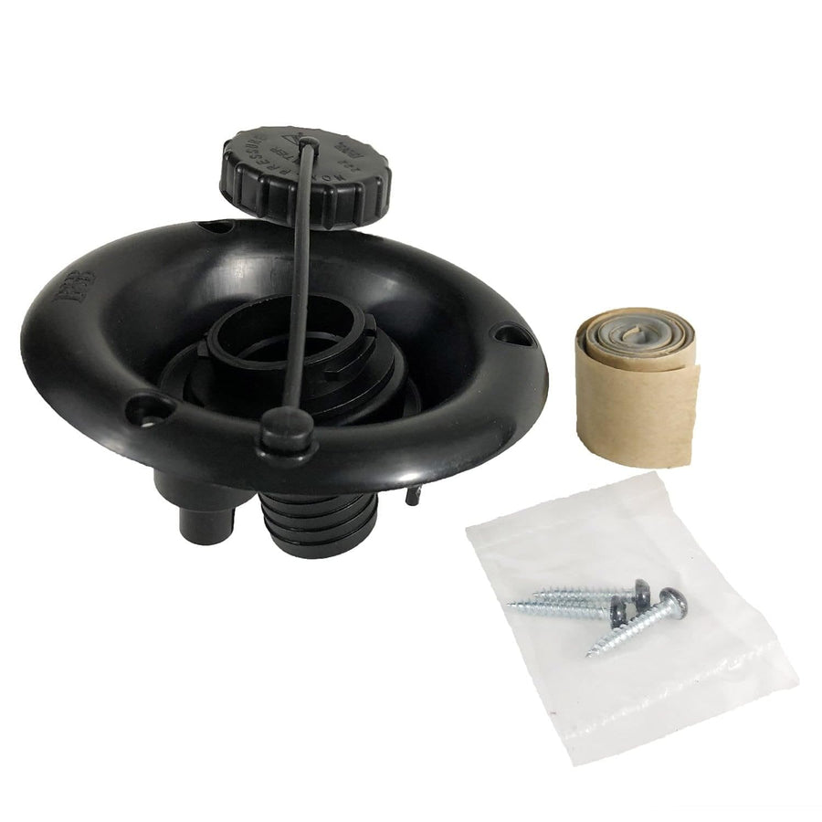 RV Camper Water Gravity Inlet Fill Dish Black PN 94248