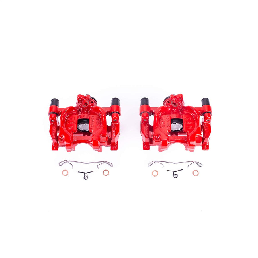 Power Stop Pair of High-Temp Red Powder Coated Rear Calipers For Ford Fusion, Ford Fusion, Ford Police Responder Hybrid, Lincoln Continental, Lincoln MKZ [Model Specific]