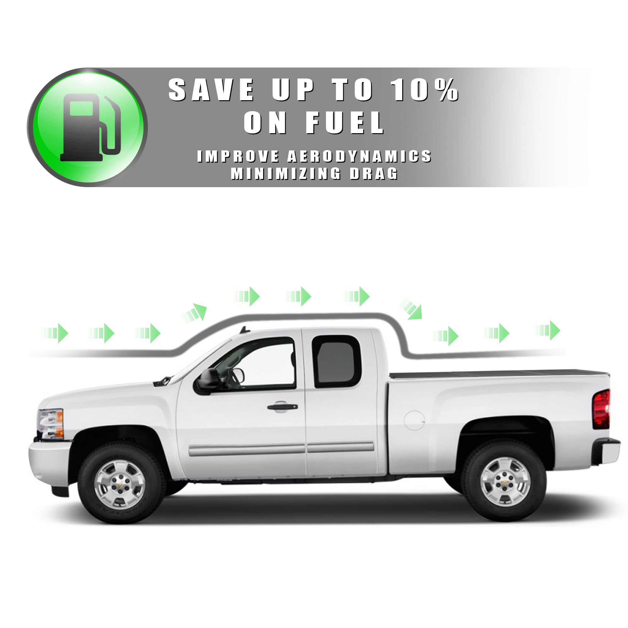 CoveRex TFX Series Armordillo USA Low Profile Hard Tri-Fold Truck Bed Tonneau Cover Fits 2007-2013 Chevy Silverado GMC Sierra 1500/2007-2014 2500 3500 HD 5.8 Ft (68") Short Bed