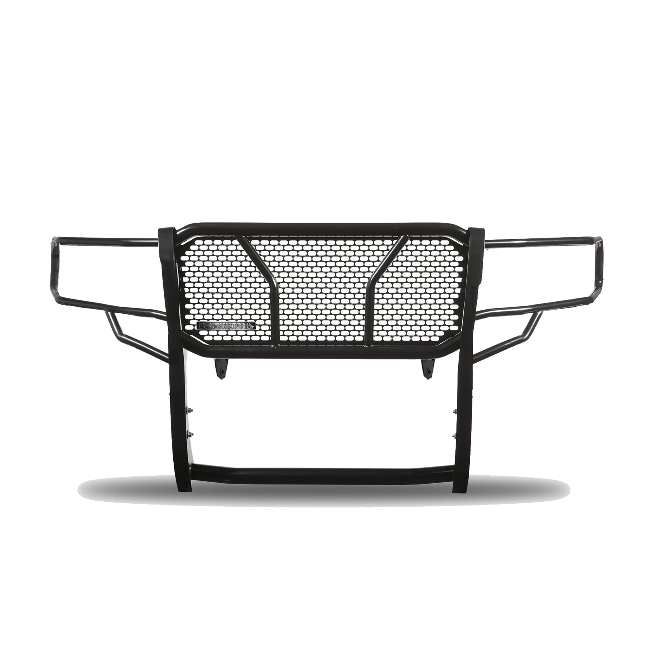 RUGGED Black Horse Heavy Duty Grille Brush Bumper Guard Modular Black Compatible with 2009-2014 Ford F-150-RU-FOF109-B