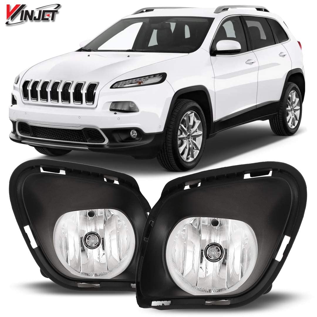 For 2014-2016 Jeep Cherokee Winjet Fog Lights +Wiring Kit +Switch Complete SET