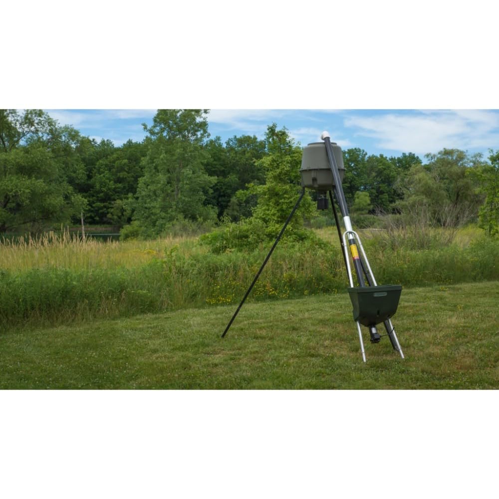 Badass Auger Tripod Hunting Game Feeder Filler BA-AUG-100 Capsule Feeders, Green