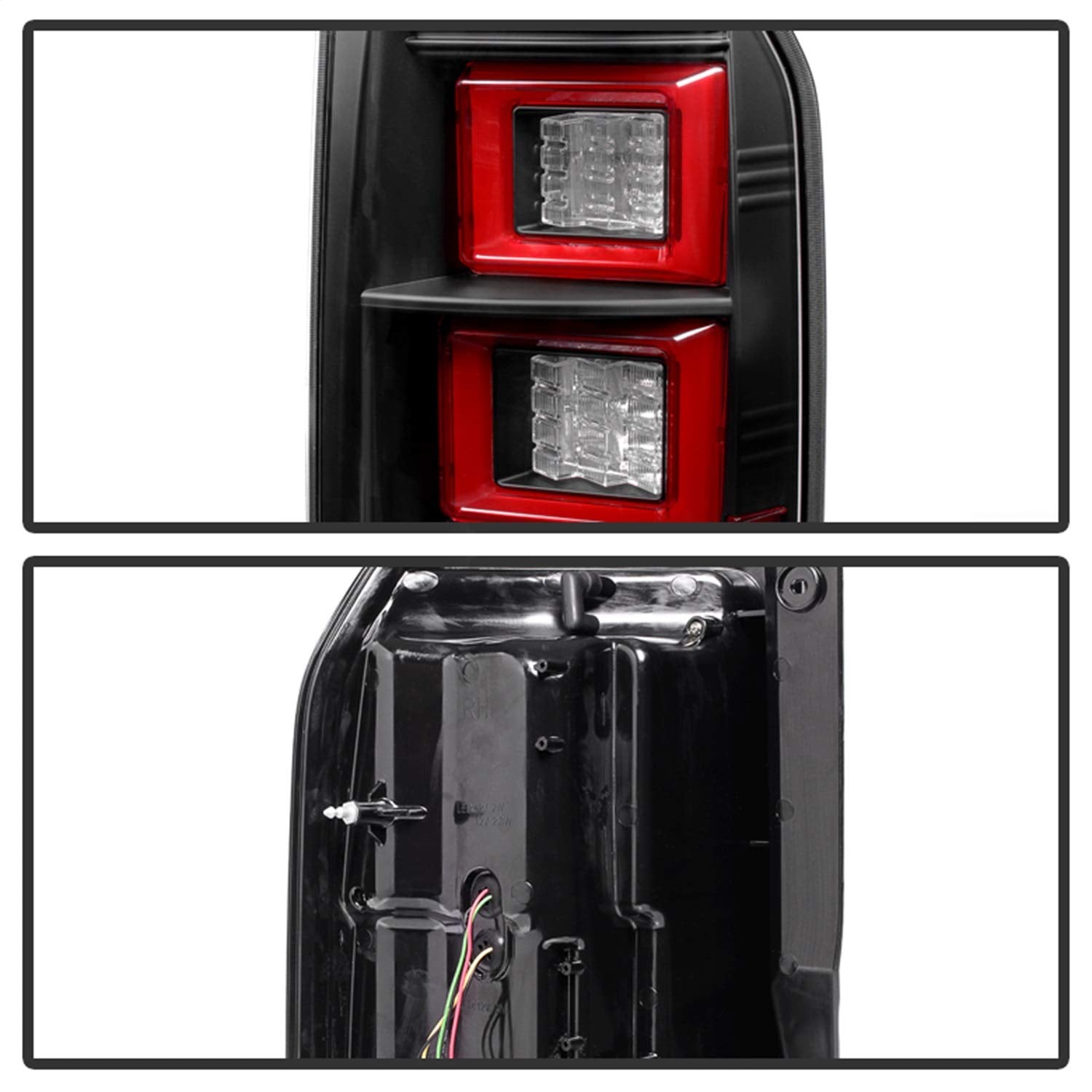 Land Rover Discovery LR4 10-14 Spyder 5080936 Light Bar LED Tail Lights - Black