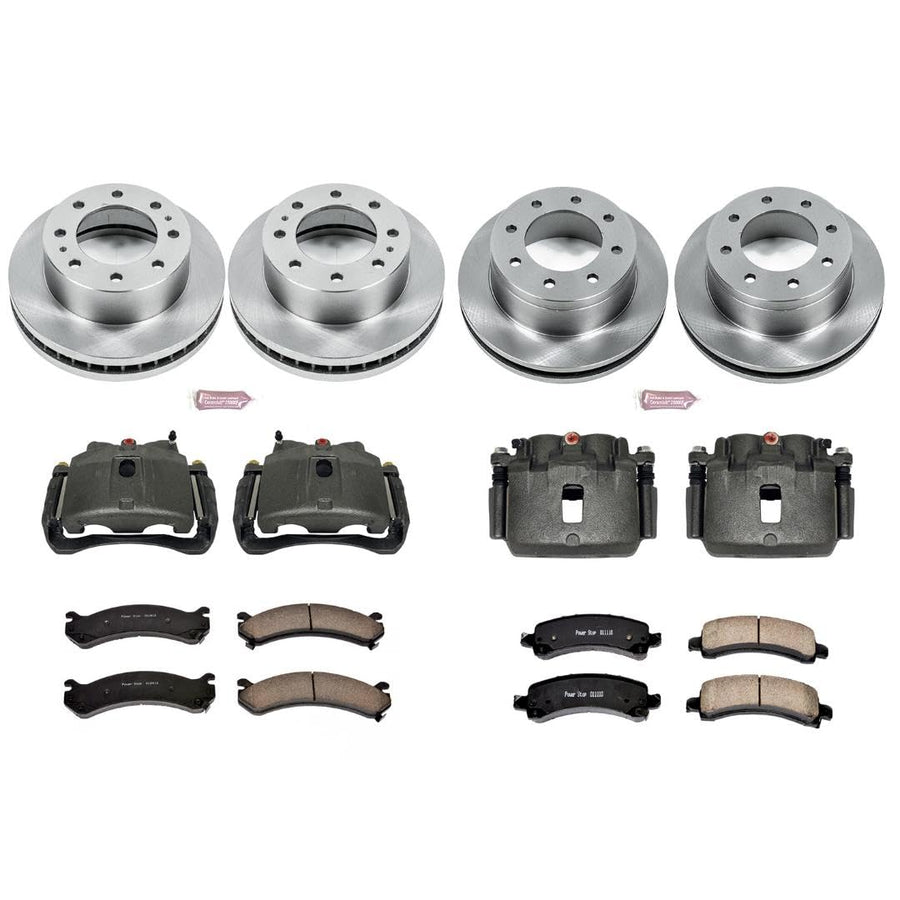 Power Stop Replacement KCOE2025 Autospeciality Front and Rear Caliper Kit- OE Rotors, Ceramic Brake Pads, Calipers