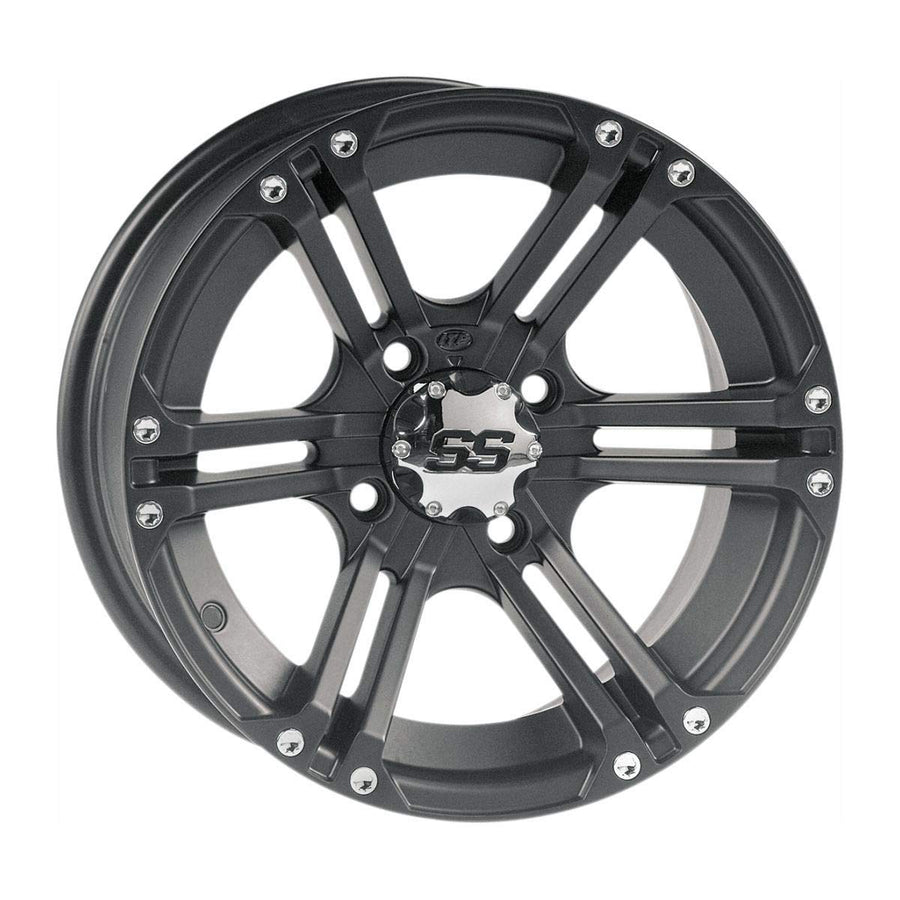 ITP SS212 Matte Black Wheel with Machined Finish (12x7"/4x110mm) Alloy SS
