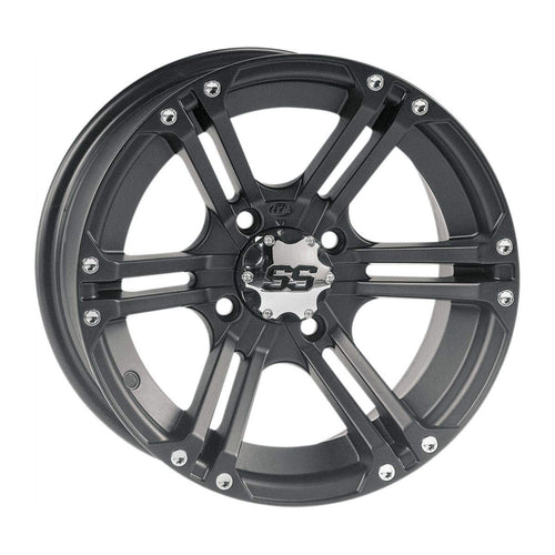 ITP SS212 Matte Black Wheel with Machined Finish (12x7"/4x110mm) Alloy SS