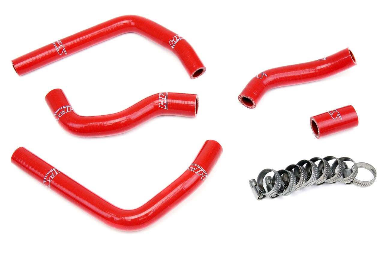 Red HPS 57-1374-RED Silicone Radiator Coolant Hose Kit