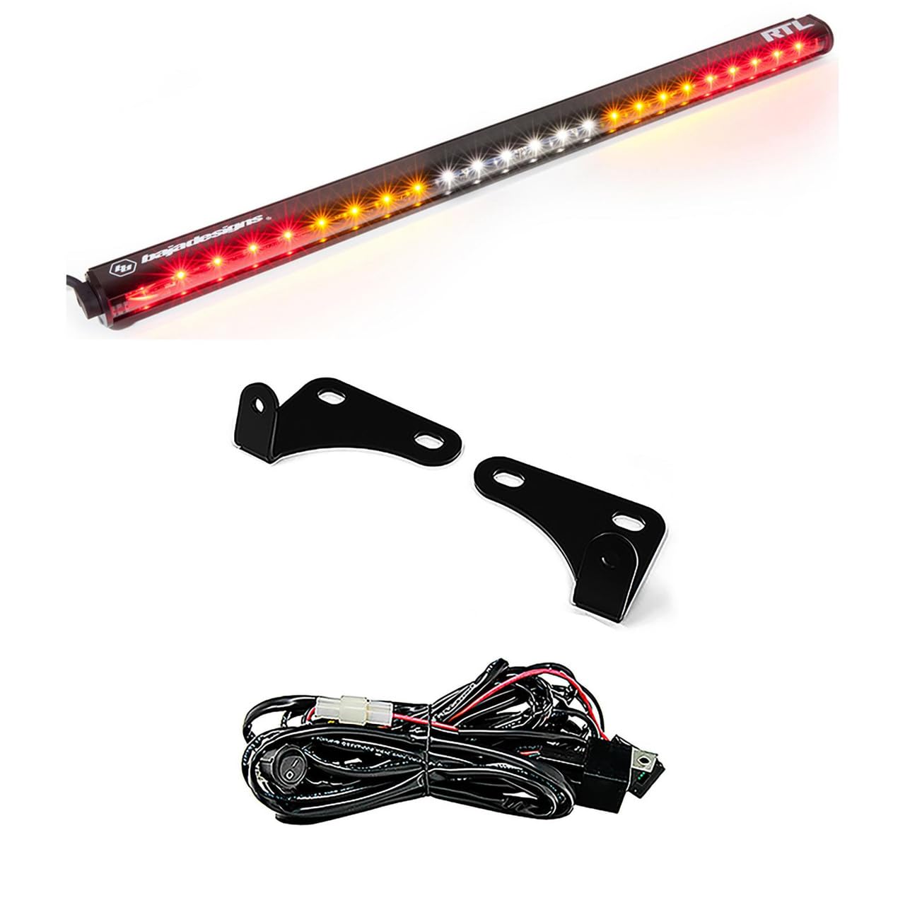 RTL Baja Designs 30-inch LED Bar Rear Light Kit for Polaris RZR 2015-18 with 2-Seats UTV (Clear; No Turn Signal)