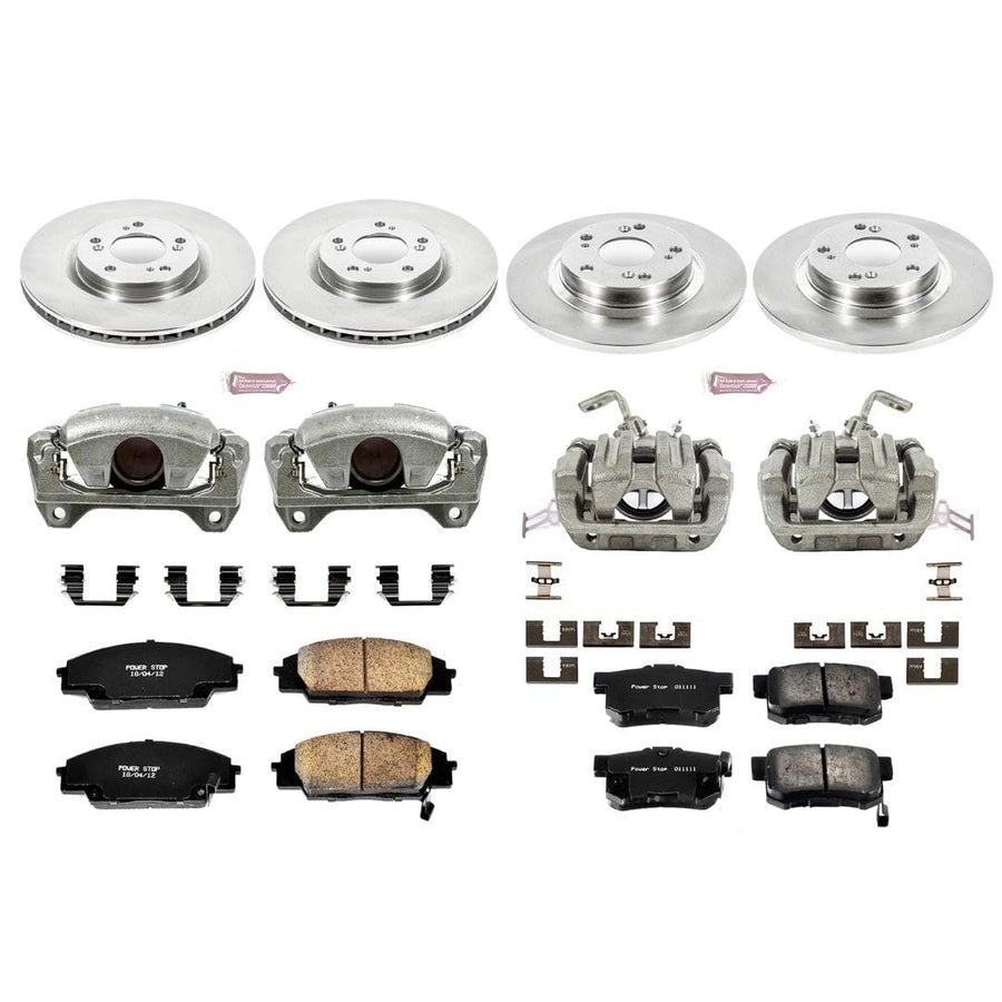 Power Stop KCOE2277 1-Click Autospecialty OE Replacement Brake Kit with Calipers For Honda S2000 2000-2009 [Model Specific]