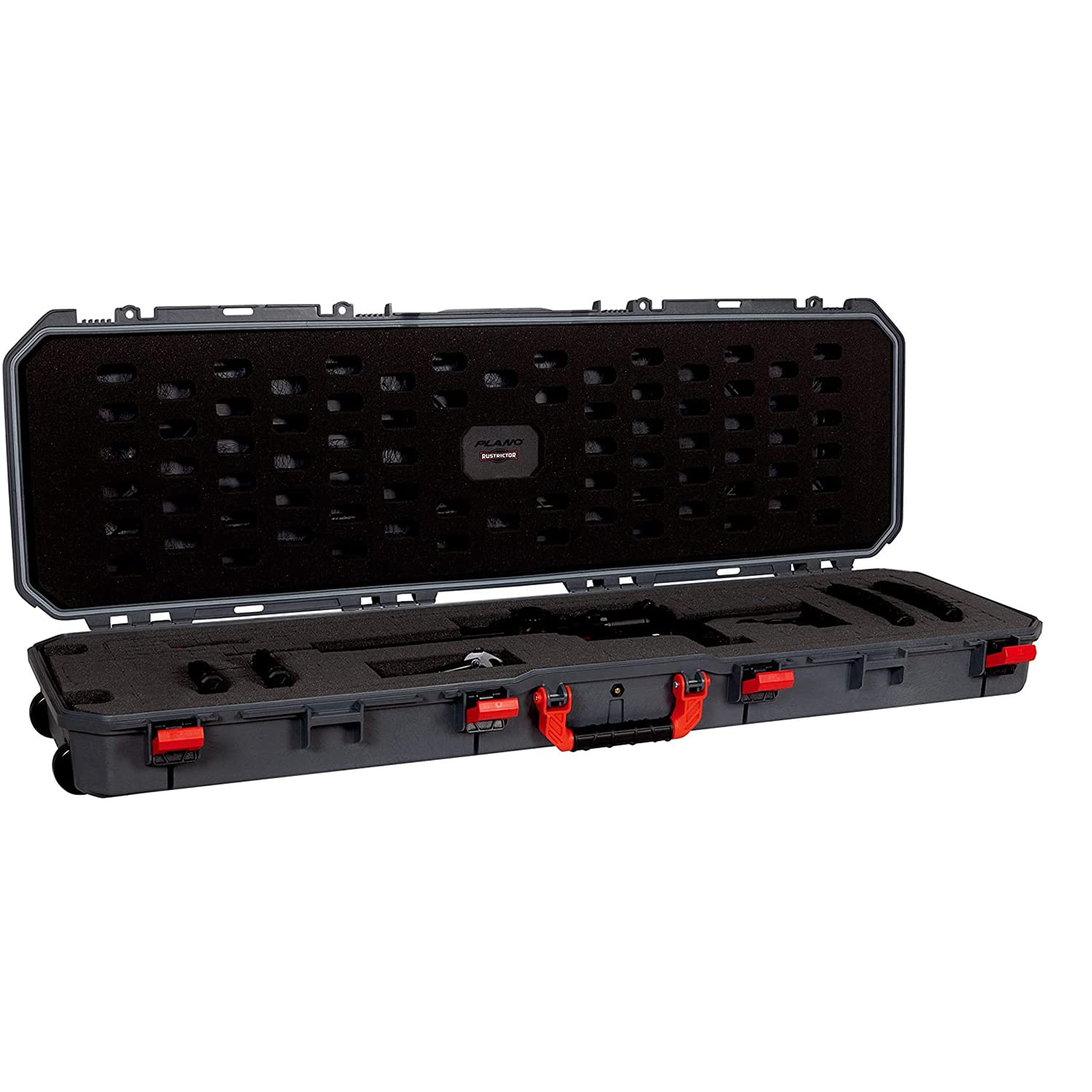 52-Inch Plano Rustrictor AW2 Wheeled Gun Case, Gray, Rust and Corrosion Resistant, Premium Gun Case with Perforated Pluck Foam for Custom Protection