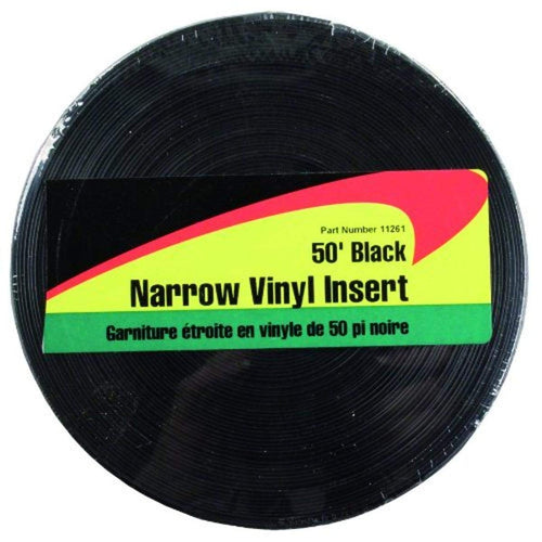 50 foot JR Products Black Narrow Vinyl Insert