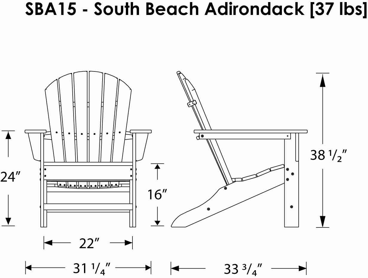 South Beach POLYWOOD Adirondack Chair