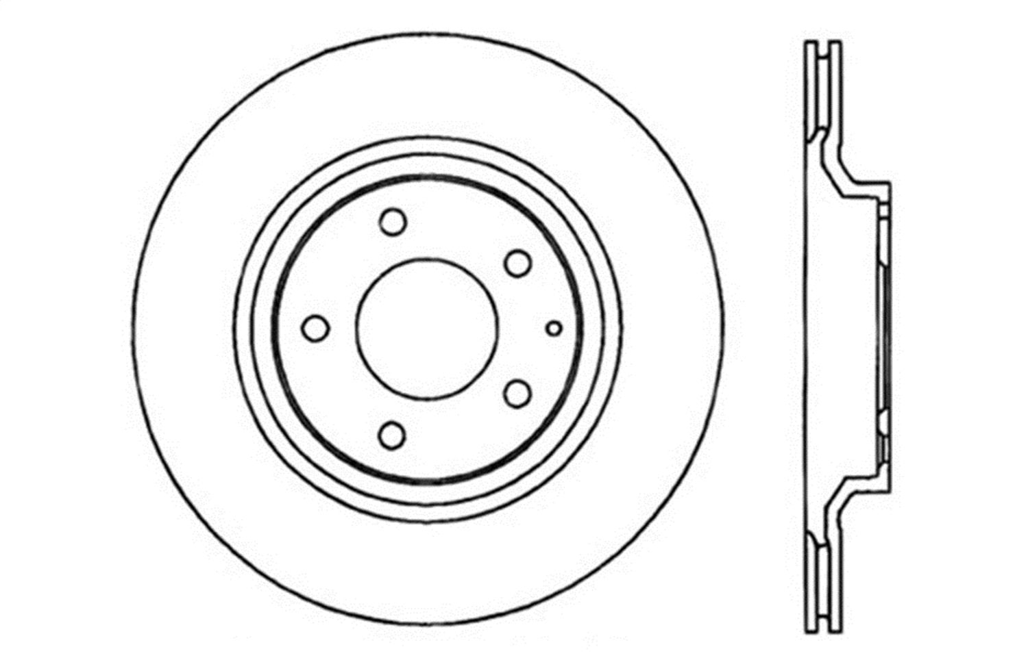 Sport StopTech Cross Drilled Brake Rotor 128.45072L (Rear Left), 1 Pack