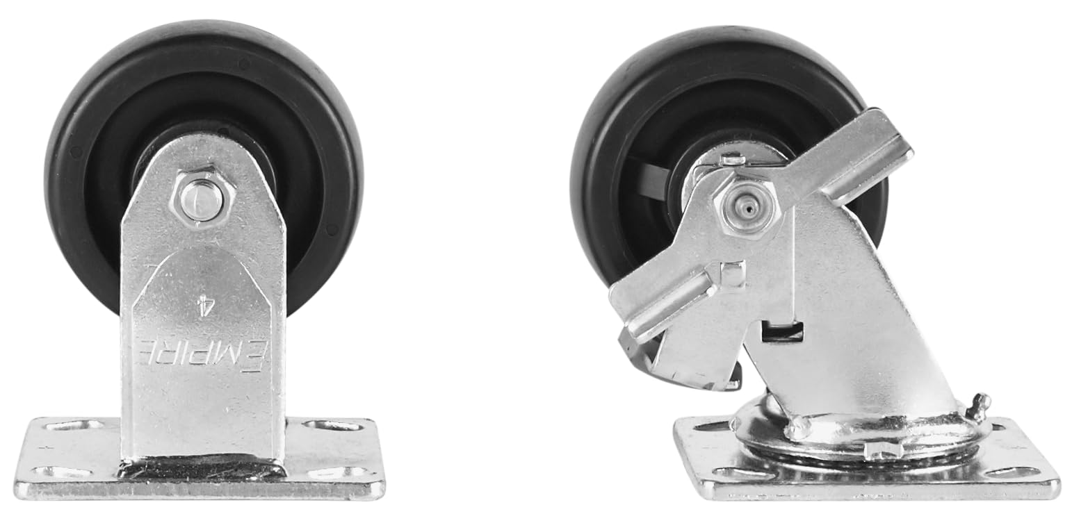 4in KNAACK Caster Set- 4-Pk 1600-Lb Capacity Polypropylene Wheels Model# 495