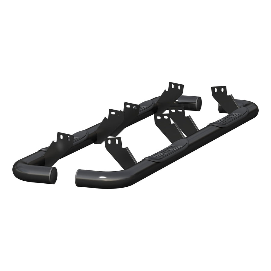 3-Inch Round Black Steel ARIES Nerf Bars, No-Drill, Fits Select Hummer H2