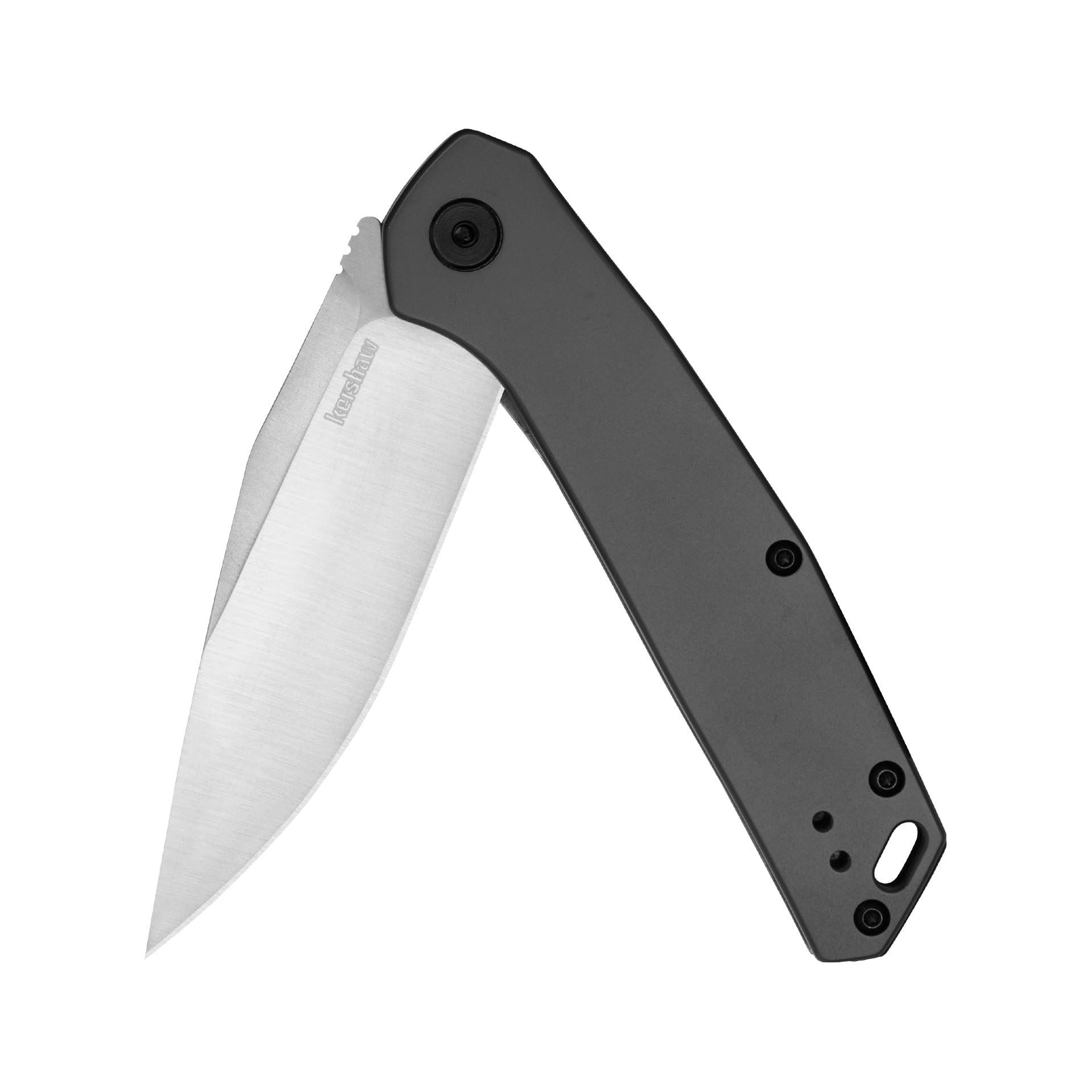 Kershaw Pocket Knife Align, Gray Design, 3.15 Inch Stainless Steel Clip Point Blade, EDC with Assisted Opening, Reversible Pocketclip, Everyday Carry Pocket Knife for Men and Women