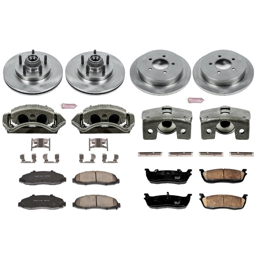 Power Stop KCOE1915 1-Click Autospecialty OE Replacement Brake Kit with Calipers For Ford F-150 2000-2003, Ford F-150 Heritage 2004, Lincoln Blackwood 2002 [Model Specific]