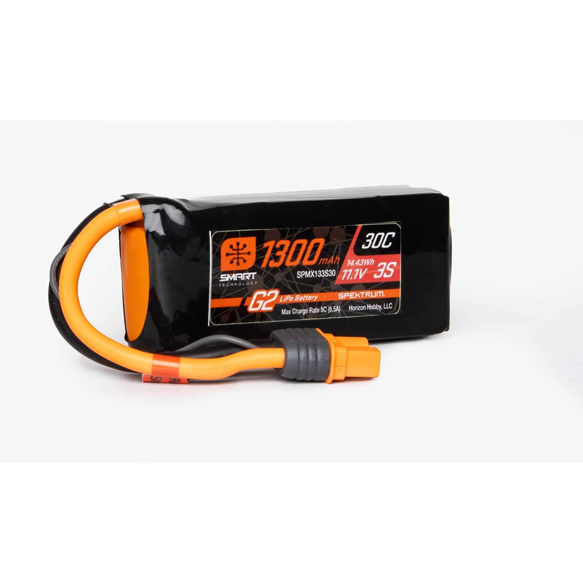 Spektrum 1300mAh 11.1V 3S 30C Smart LiPo G2: IC3, SPMX133S30