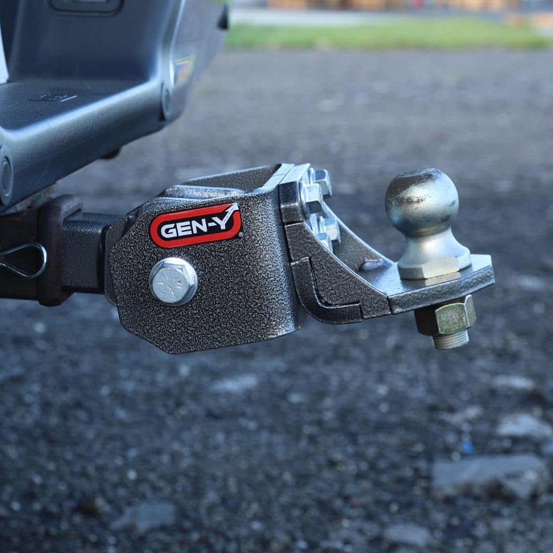 Hitch Ball Mount GEN-Y for 2" Receiver - Ball Platform with 1″ Diameter Mounting Hole, 2" Drop, 7,000 lbs Towing Capacity, 700 lbs Tongue Weight, Silver, Made in USA
