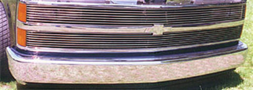 Billet Insert Phantom Grille Compatible with Chevrolet Silverado - Includes H/Lamp Recess Kit 9 Bars Each - Pt # 20025
