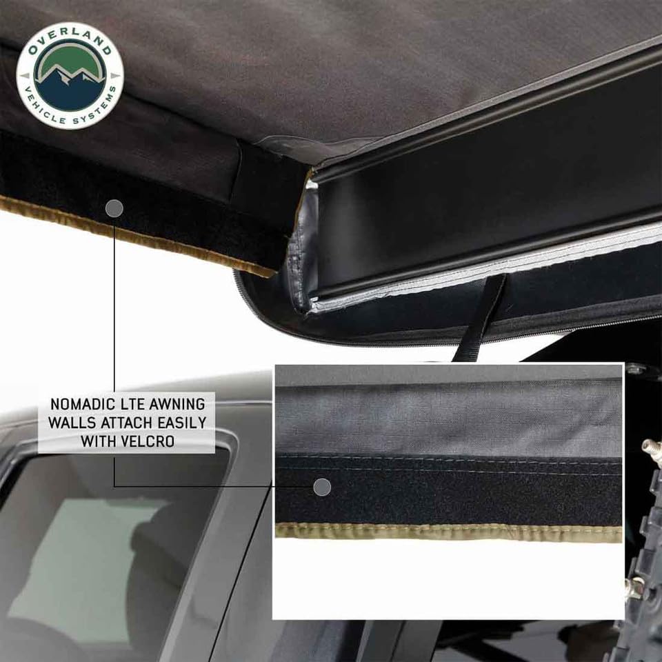 HD 180 Connector Pieces - Overland Vehicle Systems - 2 Pieces, with Zipper, 2 Rear Flaps, 2 Wall Sections 60.5" Wide