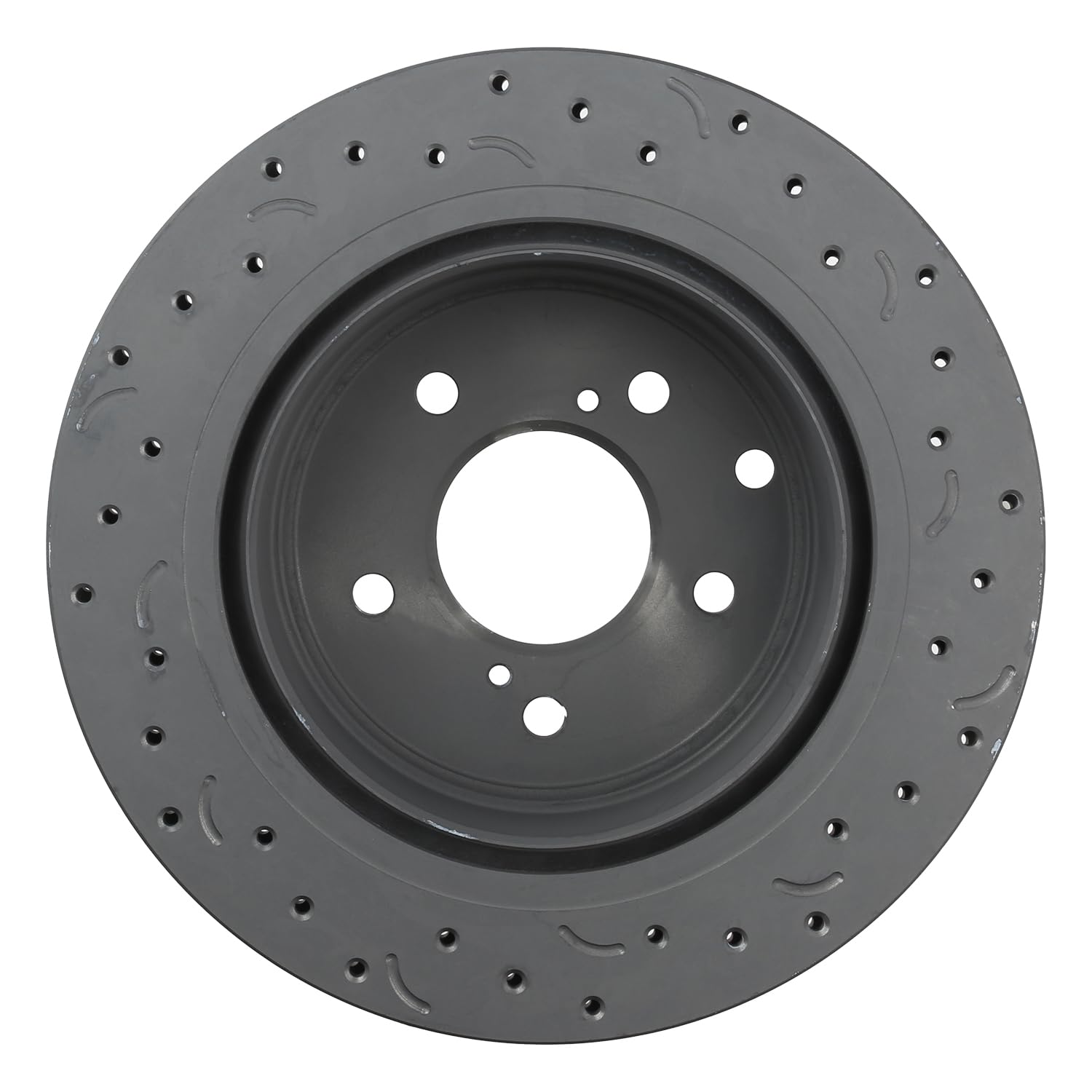 Talon Cross-Drilled and Slotted Vented Rotor, Hawk Performance Brakes, 11.69 in. Diameter, 2.56 in. Height