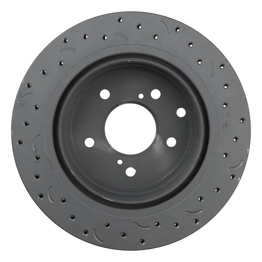 Talon Cross-Drilled and Slotted Vented Rotor, Hawk Performance Brakes, 11.69 in. Diameter, 2.56 in. Height