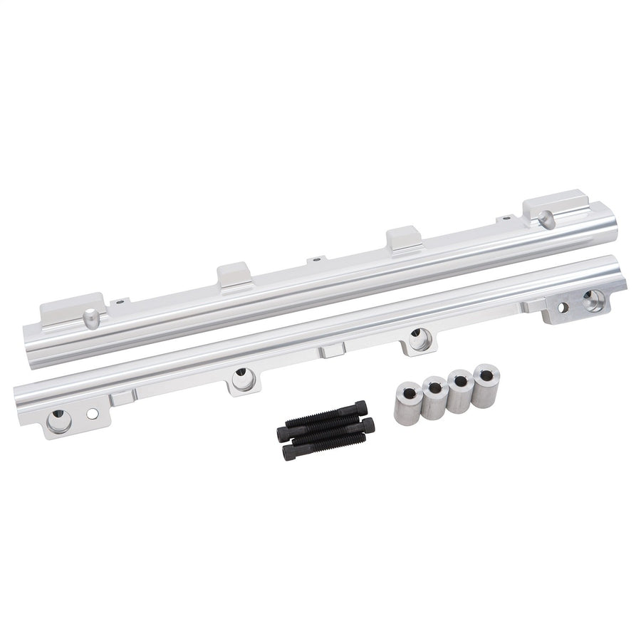 Edelbrock Victor Jr. Series 3625 Fuel Rail Kit Standard Injectors w/Stands Low Profile 6AN Inlet/Outlet