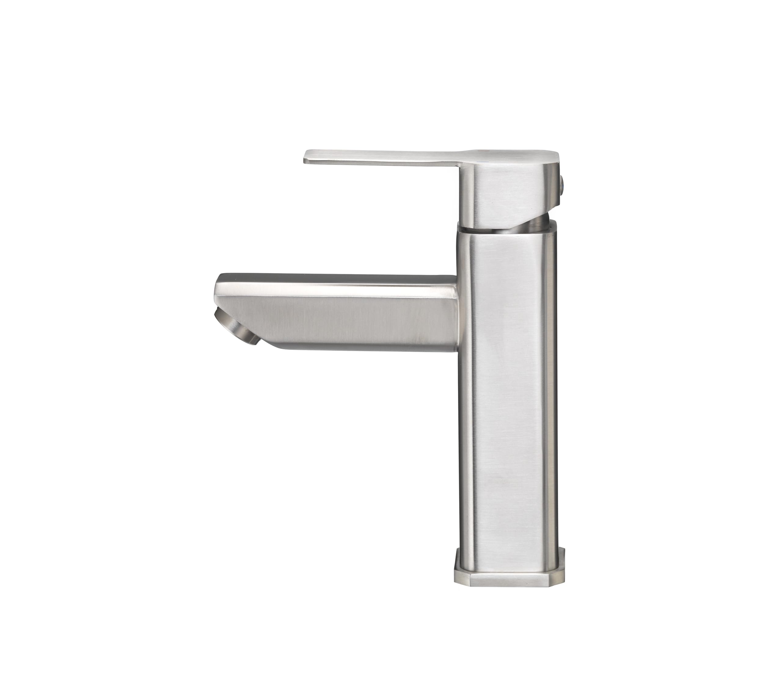 Dura Faucet RV Modern Angular DF-ML803LQ-SN Lavatory Faucet - Single Handle (Brushed Satin Nickel)