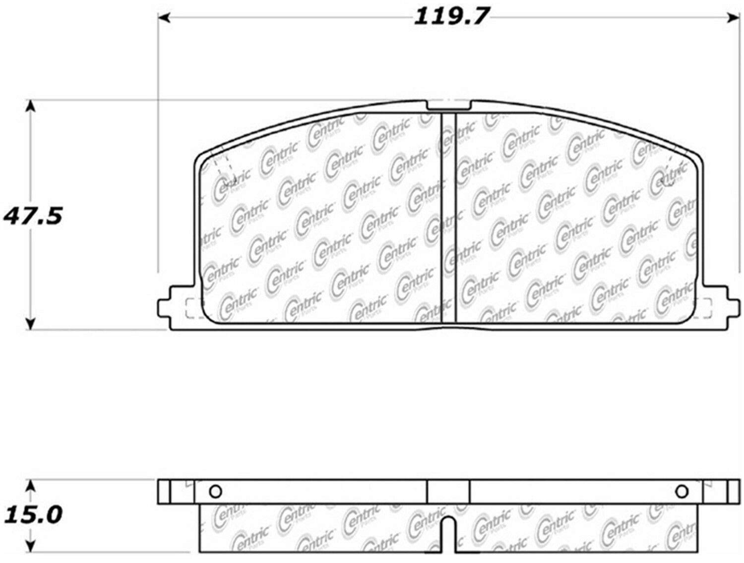 Centric Premium 301.02420 Ceramic Brake Pads with Shims and Hardware