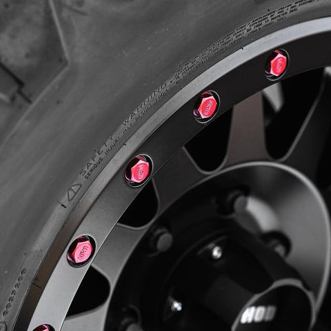 Lip Bolt Method Race Wheels, Matte RED MRW, M8x1.25MM, KIT